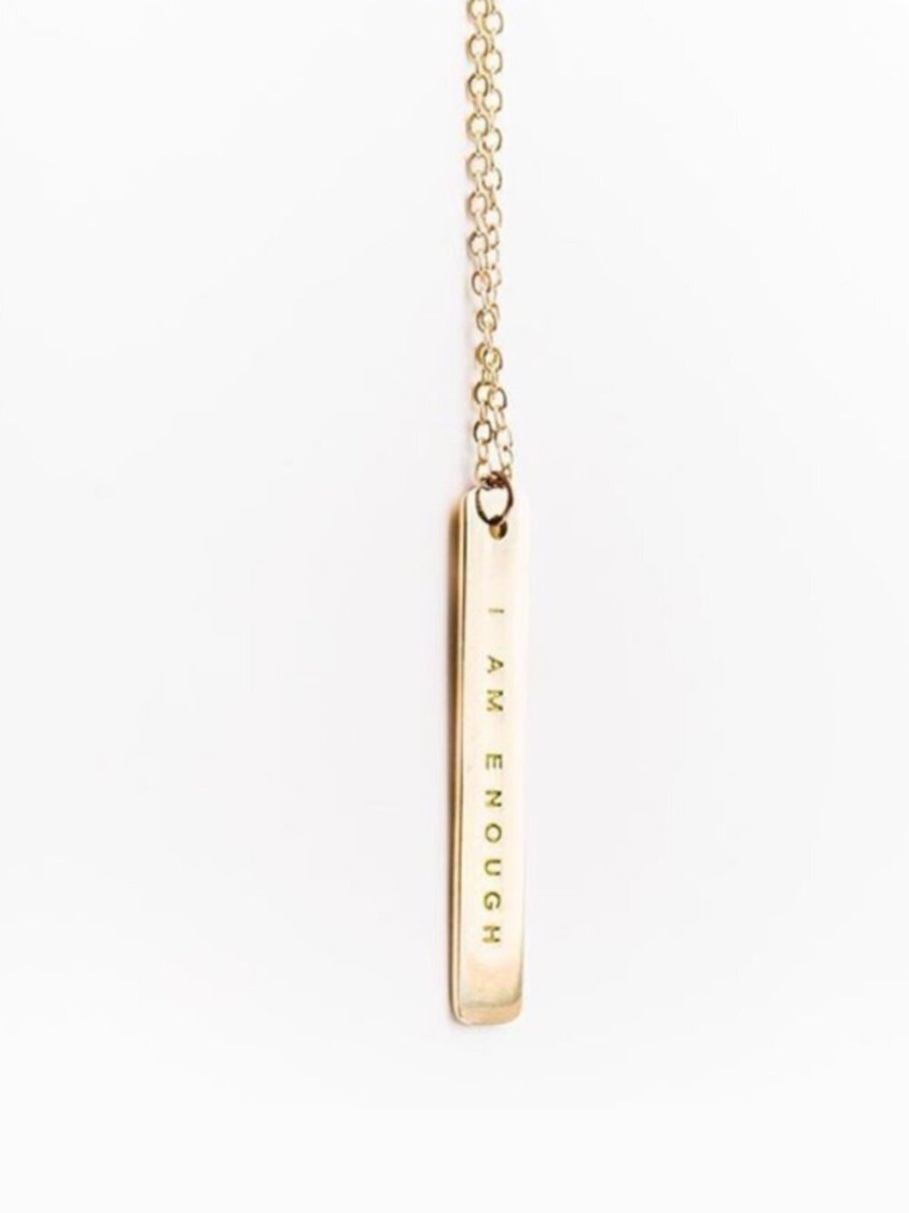 "I AM WORTHY" Gold Tone Necklace NWT Inspirational Statement Gift